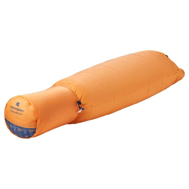 Retrospec Dream 25 Kids Sleeping Bag for Camping - Mummy Style, Water-Resistant, Lightweight 3lbs 3oz, Adjustable Length, Draft Collar, 25Â°F Rating - Image 4