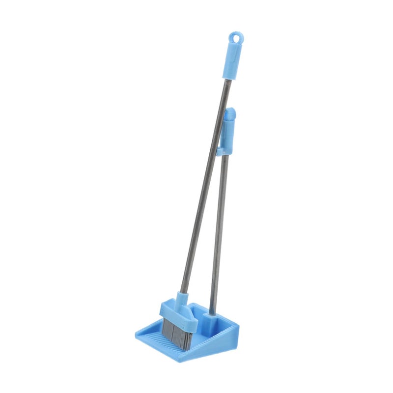 Multi Color Mini Broom And Dustpan Set For Dollhouse Playhouse Cleaning Decor - Image 1