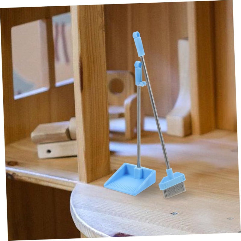 Multi Color Mini Broom And Dustpan Set For Dollhouse Playhouse Cleaning Decor - Image 5