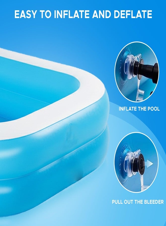 NHR 450L Family Swimming Pool - Portable Mini Pool for Adults & Kids, Quick Setup Home/Outdoor Bath Tub, Garden & Balcony Water Play Pool (201×150×51 cm, Blue) - Image 5