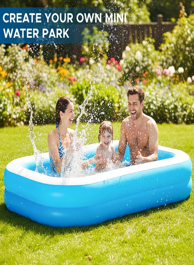 NHR 450L Family Swimming Pool - Portable Mini Pool for Adults & Kids, Quick Setup Home/Outdoor Bath Tub, Garden & Balcony Water Play Pool (201×150×51 cm, Blue) - Image 2