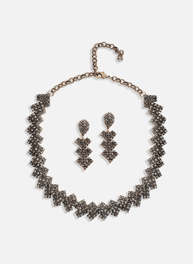 SOHI Crystal Arrowhead Artificial Jewellery Set - Image 2