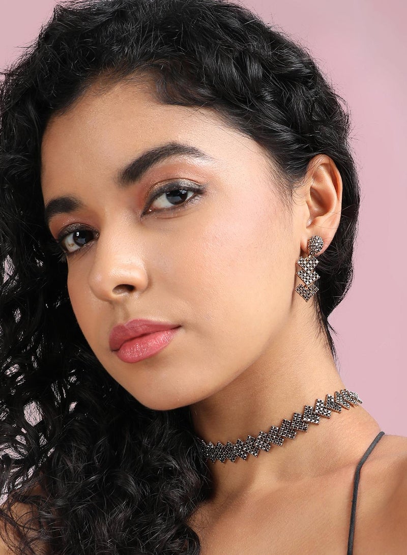 SOHI Crystal Arrowhead Artificial Jewellery Set - Image 3