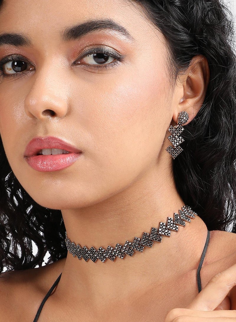 SOHI Crystal Arrowhead Artificial Jewellery Set - Image 1