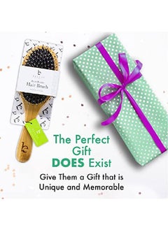Beauty by Earth Boar Bristle Hair Brush Hair Brushes For Women, Curly Hair Brush With Nylon Pins, Detangler Brush, Wooden Hair Brush For Men, Bamboo Brush For Curly Hair, Hairbrush For Women, Boar Bristle Brush  - Image 5