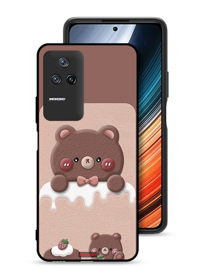 Tolwak Xiaomi Redmi K40S Protective Case Cover Bear Strawberry - Image 1