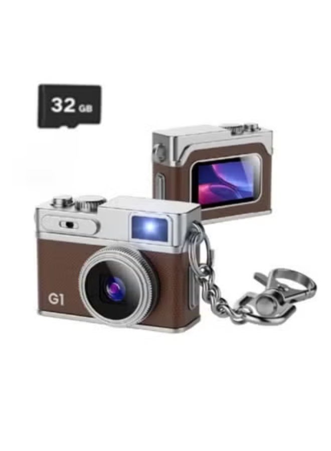 Mini Keychain Camera,1080P 2MP Mini Retro Digital Camera- Tiny Portable Small Cameras, Vintage Compact Micro Video Cameras with 32GB Memory Card, for Kids, Students, Travel,Work - Image 1