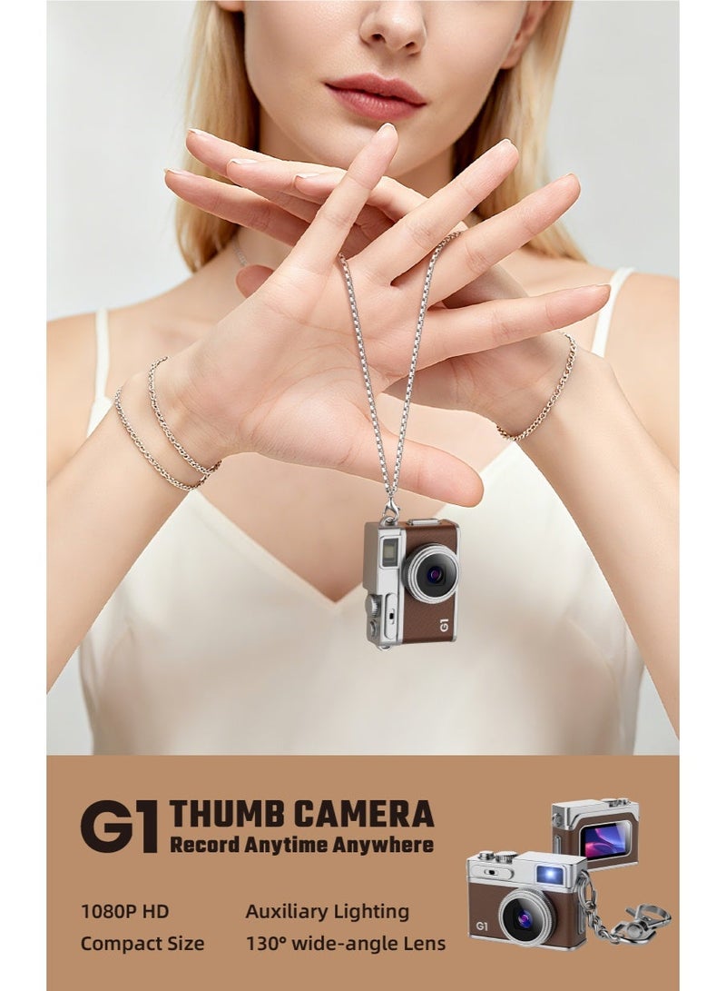 Mini Keychain Camera,1080P 2MP Mini Retro Digital Camera- Tiny Portable Small Cameras, Vintage Compact Micro Video Cameras with 32GB Memory Card, for Kids, Students, Travel,Work - Image 2