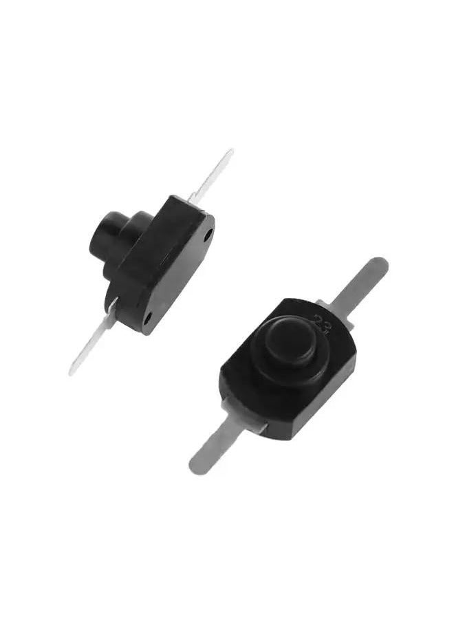 SOLDOUT 10 PCS On Off 2 Pins Switch Self Locking Torch Control Switch Push Button 12x8mm for Electric Torch 1208YD (Pack of 10, Black) - Image 5