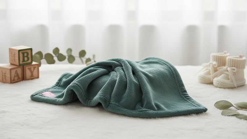Butterthief Flannel Swaddle Baby Blanket for Newborn Babies Soft All Seasons Wrapper Sheet for Boys & Girls 70x100 cm 0-2 Years Emerald Green - Image 5