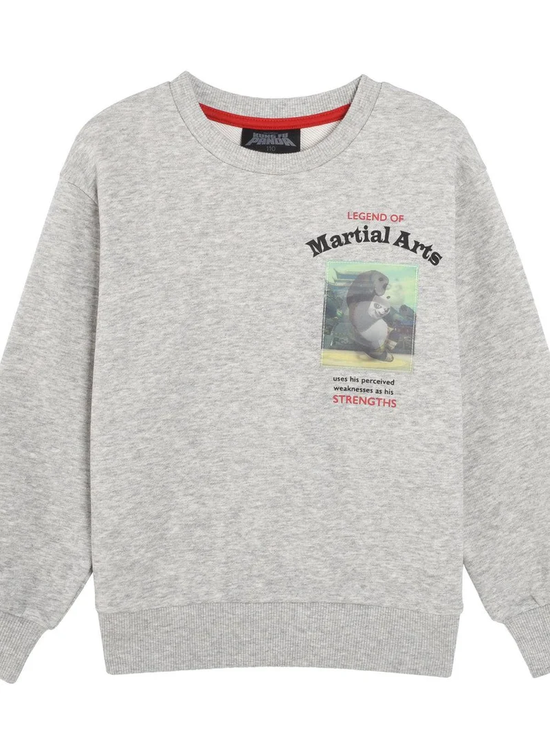GIORDANO Kids Kung Fu Panda Series French Terry Crewneck Sweatshirt