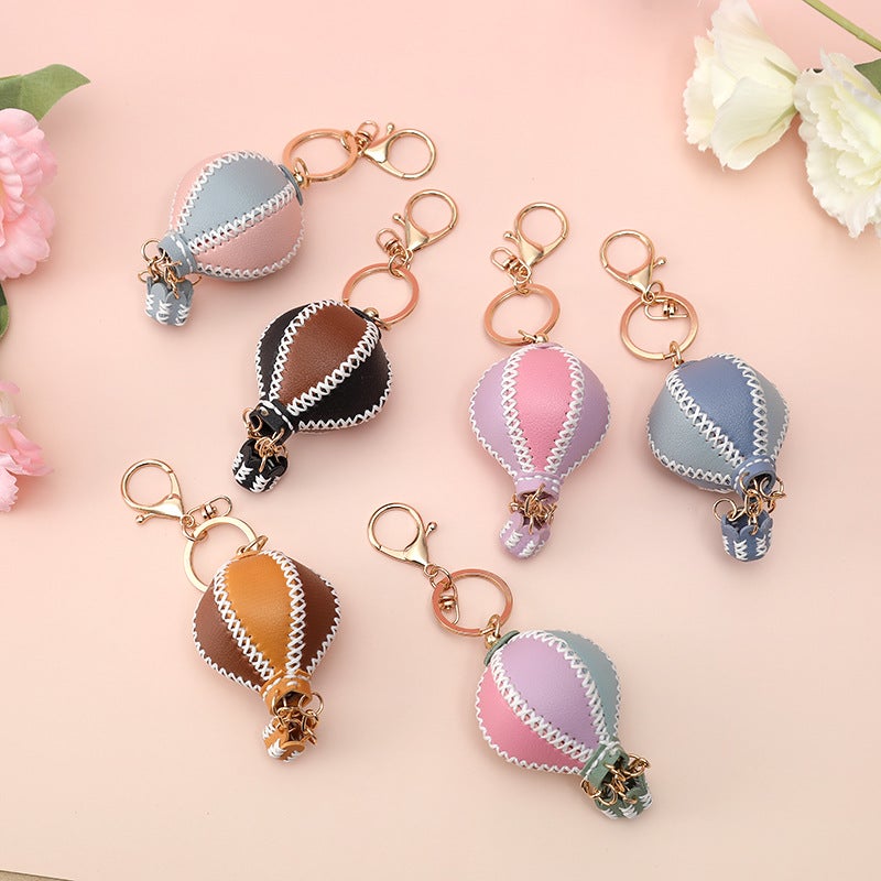 Hot Air Balloon Keychain DIY Kit Leather Craft - Image 2