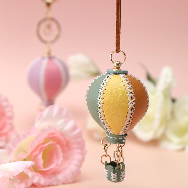 Hot Air Balloon Keychain DIY Kit Leather Craft - Image 1