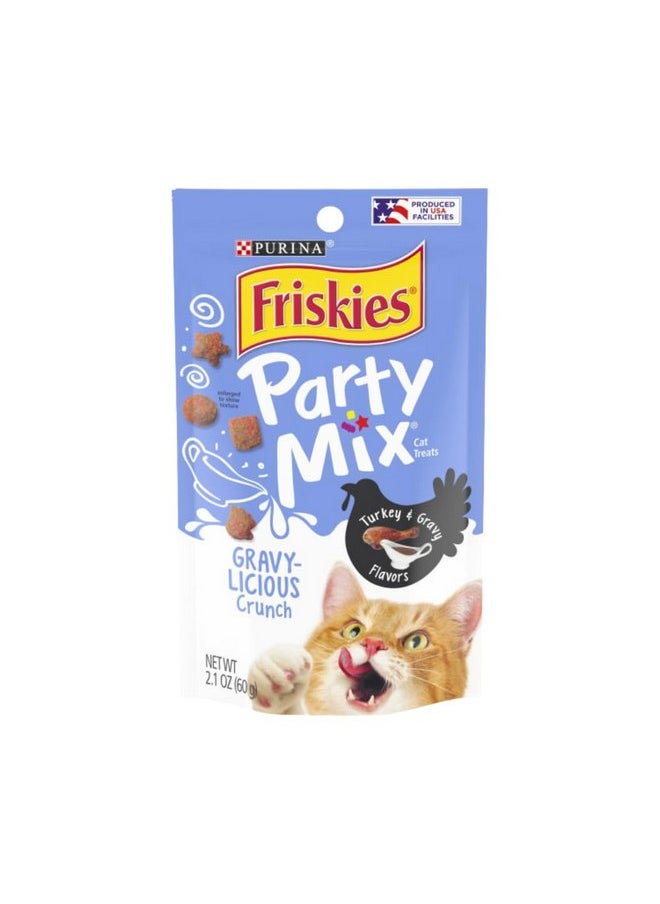 فريسكس حلويات Friskies Party Mix Crunch Gravy-Licious Turkey & Gravy Treats (عبوة من قطعتين)  - Image 1