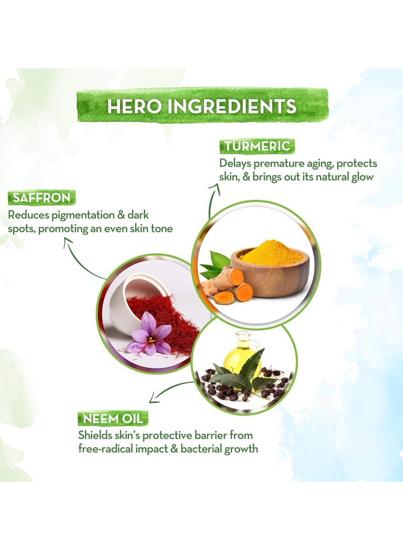 Mama Earth Ubtan Foaming Face Wash with Turmeric and Saffron for Tan Removal - 150ml Brightens Skin | Removes Tan | Gently Exfoliates - Image 3