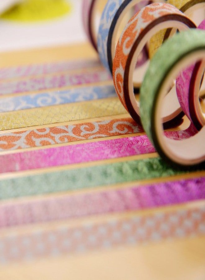 MSGH Colourful Decorative Adhesive Glitter Tape Rolls, Length 5mtr. Each, Set of 10 - Image 5