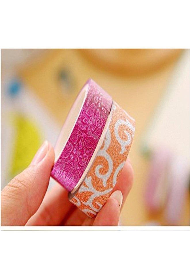 MSGH Colourful Decorative Adhesive Glitter Tape Rolls, Length 5mtr. Each, Set of 10 - Image 4