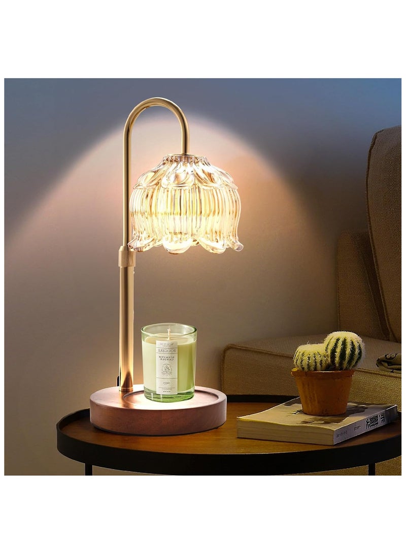 SYOSI مصباح تدفئة الشموع مع خافت، مصباح كهربائي قابل للتعديل مع خافت ومؤقت، جهاز إذابة الشمع مع 2 لمبة، لشموع الجرة والشموع المعطرة، مصباح إذابة الشموع لمختلف أنواع الشموع - Image 1