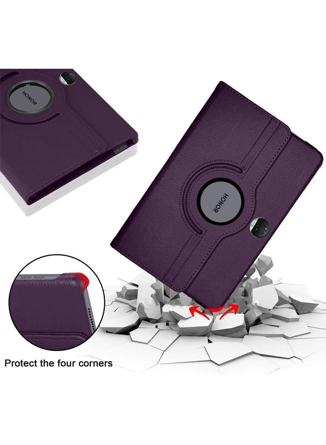 Compatible with Honor Pad 9 12.1 Inch Tablet, PU Leather Case 360° Rotatable Multi-Angle Protection Stand Protective Case for Honor Pad 9 - Image 3