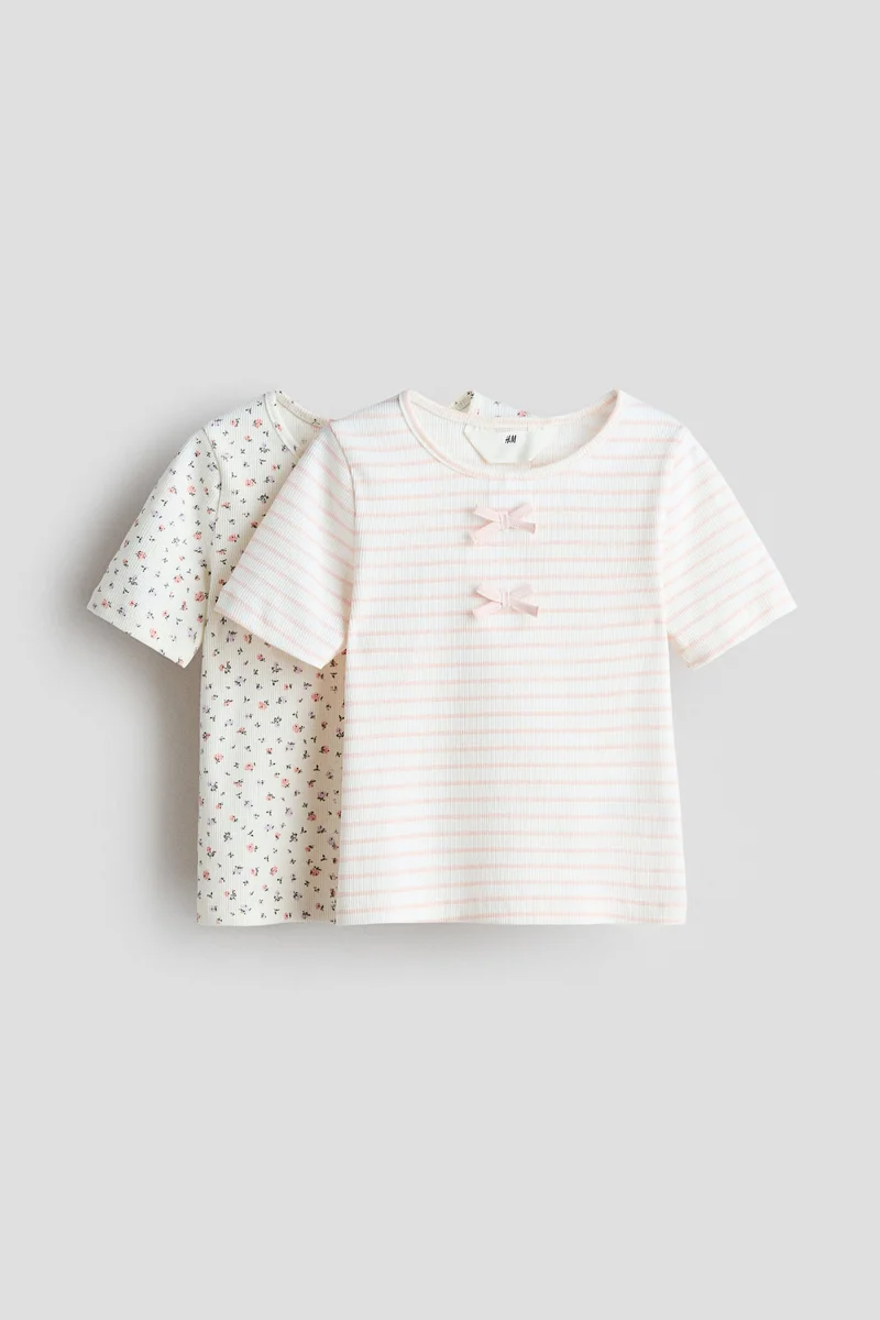 H&M 2-pack ribbed cotton tops