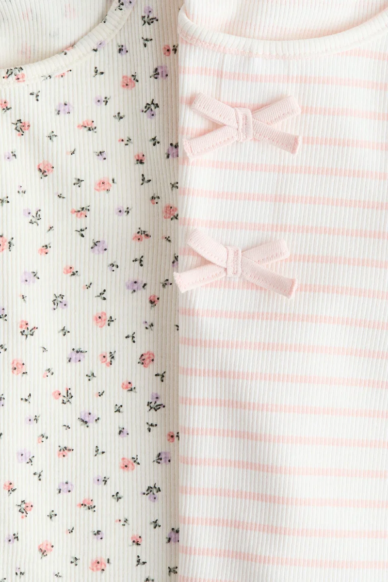 H&M 2-pack ribbed cotton tops