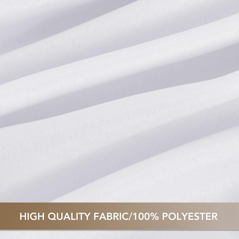 sancua Small Square Tablecloths 2 Pack - 36x36 Inch - White Table Cloth for Square or Round Tables, Washable Polyester Fabric Table Cover for Nightstand End Bedside Tables - Image 5