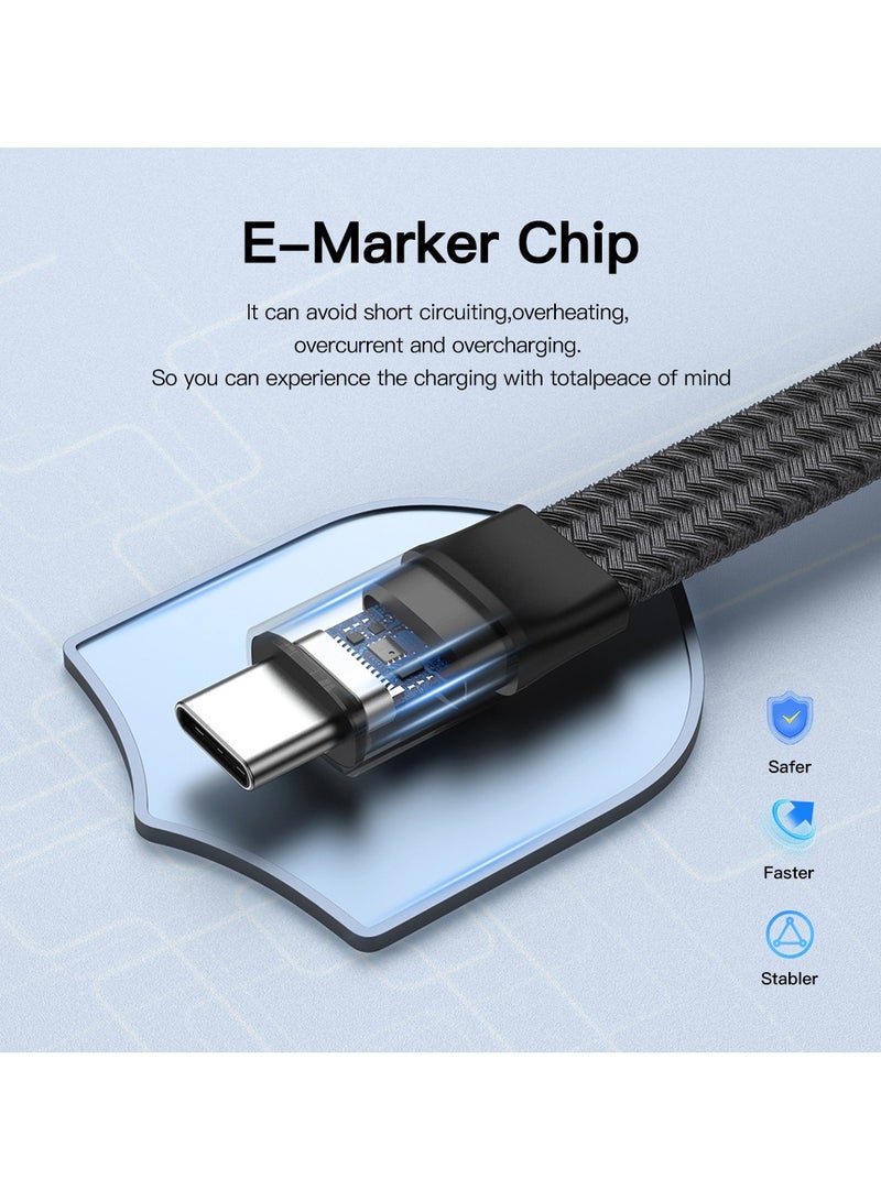 TIKNIA USB C Cable Flat 1M, Thunderbolt 4 USB 4 Type-C to C Cable with 40Gbps Data Transfer 240W PD Fast Charging 8K@60Hz, Compatible for iPhone, Samsung, External SSD, MacBook, iPad etc - Image 4