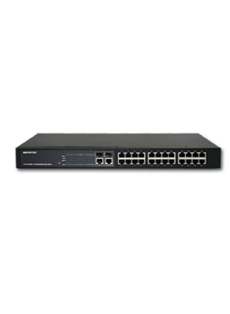 REPOTEC RP-G3224DB:  24-P Fast Ethernet + 2-P Gigabit(TP/SFP) combo Switch - Image 2