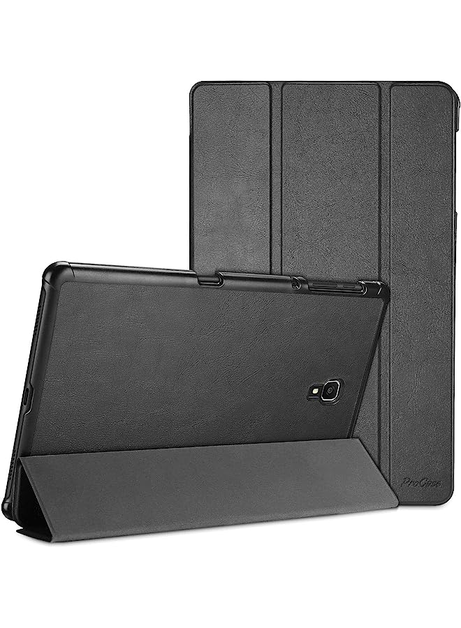 Procases جراب Galaxy Tab A 10.5 T590 T595 T597 إصدار 2018، جراب واقٍ رفيع وخفيف الوزن مع حامل صلب لجهاز Galaxy Tab A 10.5 بوصة Sm-T590/T595/T597 - أسود - Image 1