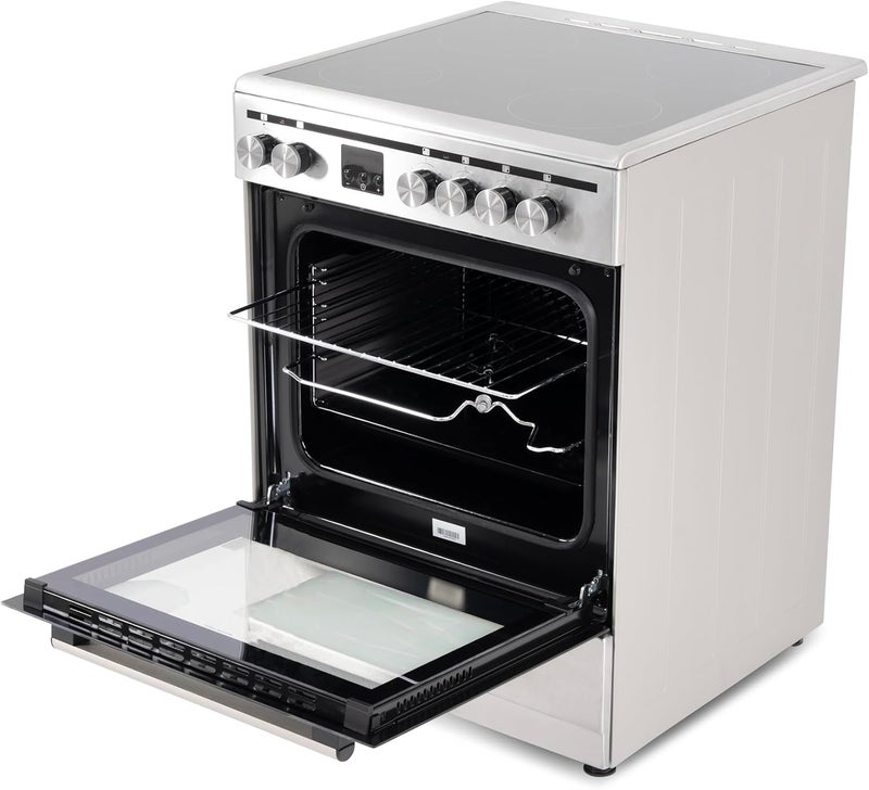 Terim 60X60 Ceramic Cooking Range, 6 Oven Function with Turbo Fan, Stainless Steel, TERVC66ST TERVC66ST Black/Silver - Image 5