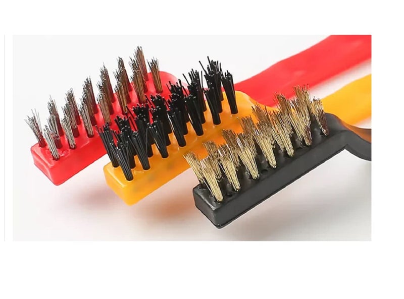 Winberg ® Gas Stove/Wash Basin/Toilet seat/Sink Brush Brass/Steel/Nylon Wire seat Cleaning Brush Set of 3 wirebrush003 - Image 5