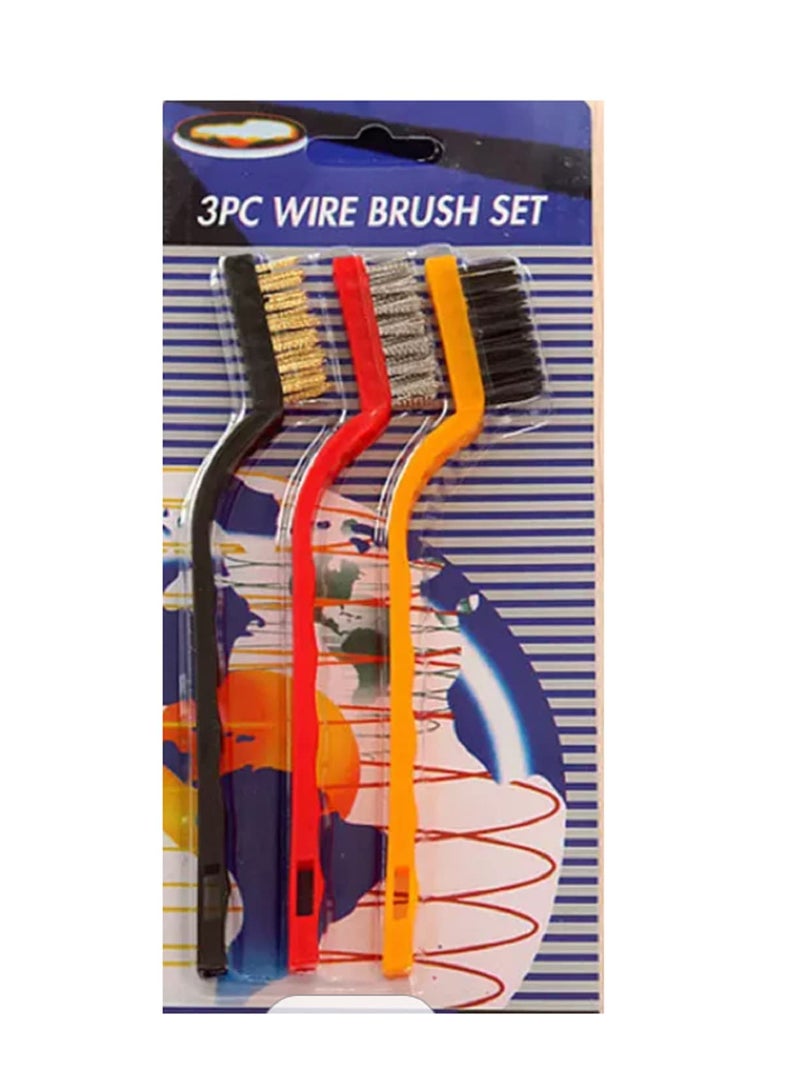 Winberg ® Gas Stove/Wash Basin/Toilet seat/Sink Brush Brass/Steel/Nylon Wire seat Cleaning Brush Set of 3 wirebrush003 - Image 4