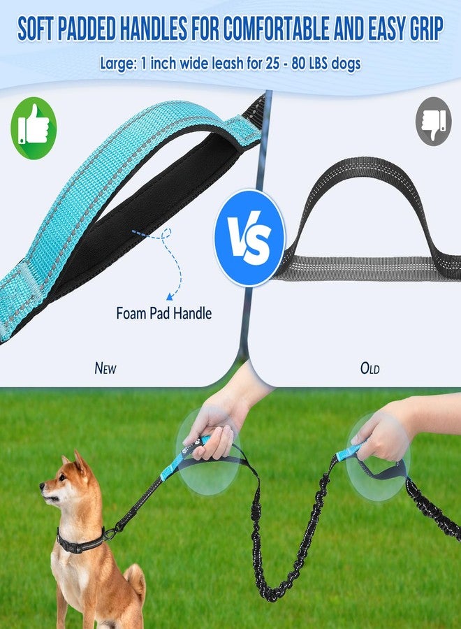 AUTOWT Hands Free Dog Leash for 2 Dogs, Adjustable Waist Belt with Zipper Pouch, Dual Handle Retractable Elastic Bungee with Reflective Stitches for Medium and Large Dogs Training Running - Image 3