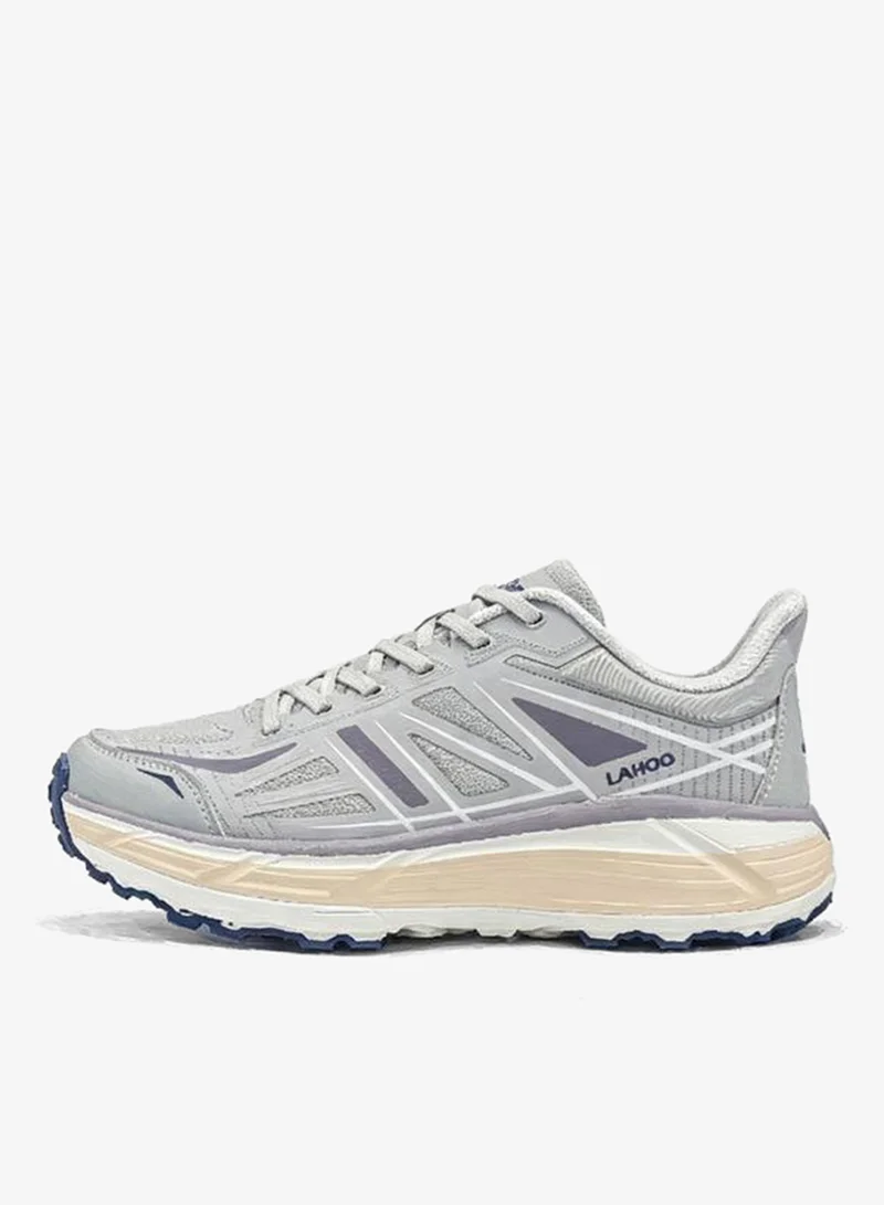 Take Two Unisex Grey Textile Lace-Up Sports Sneakers