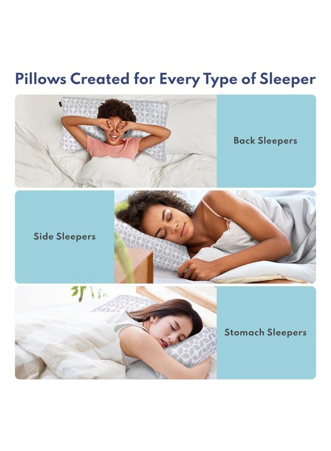 BLISSY 100% Adjustable Memory Foam Pillow with Cooling Technology (Queen Size) - Oeko-TEX & CertiPUR-US - Cooling Shredded Memory Foam Neck & Body Bed Pillow for Stomach, Side & Back Sleeping - Image 3