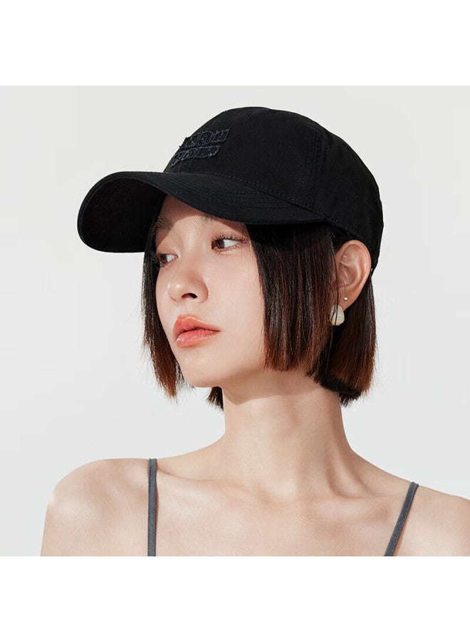 Fancet Women's Spring/summer Baseball Cap Large Head Cirference Soft Top Face-lifting Couple Sports Cap Mallard Duck Tongue Cap Quiet Black - Image 1