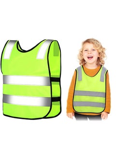 HY Safety Vest Children, Reflector Vest in Safety Vest Bicycle Child From (3-12 Years) Vest Neon Yellow Reflective for Better Visibility in Traffic  - Image 1