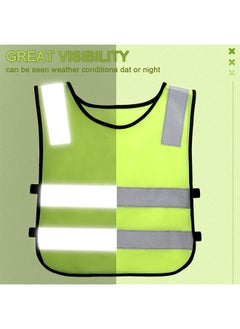 HY Safety Vest Children, Reflector Vest in Safety Vest Bicycle Child From (3-12 Years) Vest Neon Yellow Reflective for Better Visibility in Traffic  - Image 4