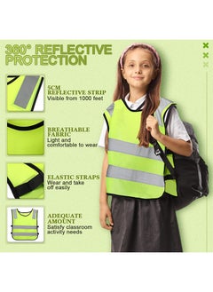 HY Safety Vest Children, Reflector Vest in Safety Vest Bicycle Child From (3-12 Years) Vest Neon Yellow Reflective for Better Visibility in Traffic  - Image 3