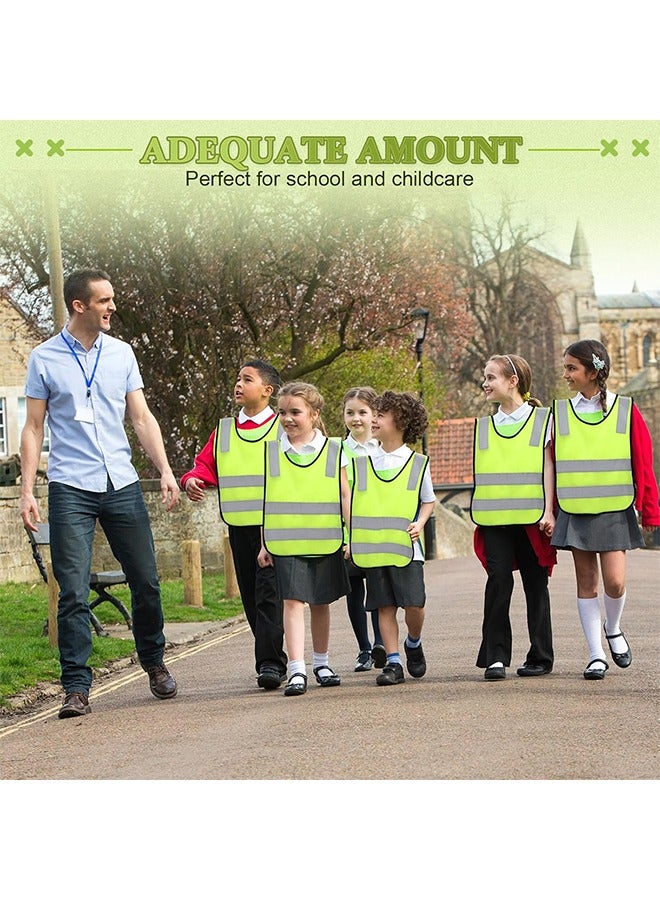 اتش واي سترة سلامة الأطفال ، سترة عاكسة في سترة السلامة دراجة الطفل من (3-12 سنة) سترة النيون الأصفر العاكس لتحسين الرؤية في حركة المرور - Image 5