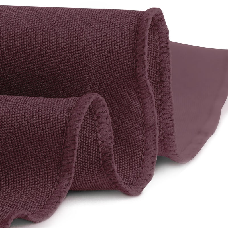 Gee Di Moda Round Tablecloth - 70 Inch Burgundy Round Table Cloth for 24 to 48 Inch Round Tables - Heavy Duty Washable Fabric - for Buffet Table  Holiday Party  Dinner  Wedding & Baby Shower - Image 3