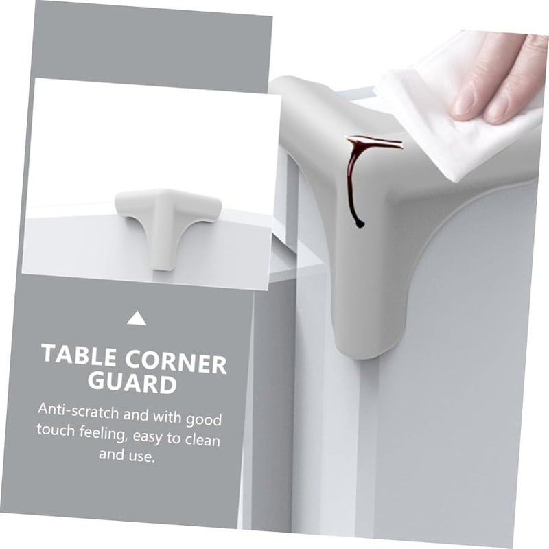 Kisangel 8 Pack Grey Silicone Table Corner Protectors For Kitchen Furniture Safety - Image 5