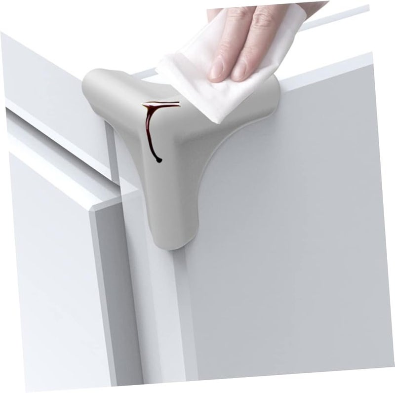 Kisangel 8 Pack Grey Silicone Table Corner Protectors For Kitchen Furniture Safety - Image 3