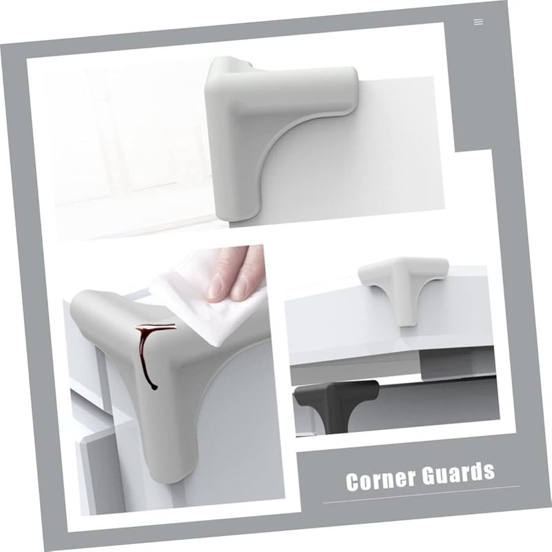 Kisangel 8 Pack Grey Silicone Table Corner Protectors For Kitchen Furniture Safety - Image 4