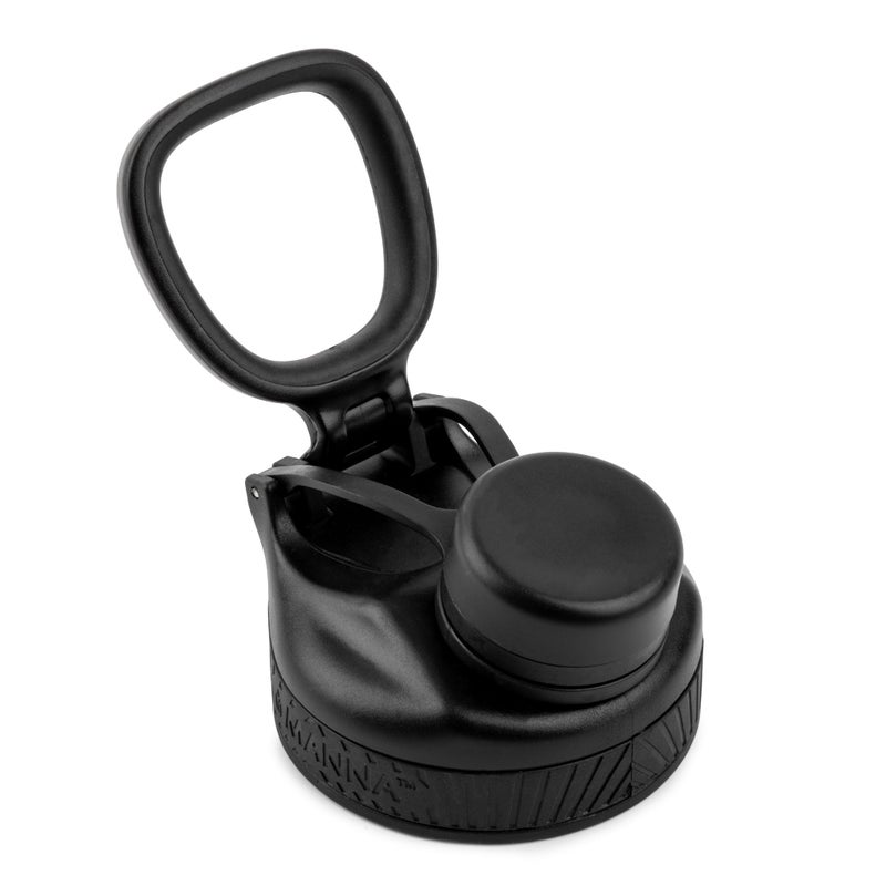Manna Saratoga Lid - Locking Pour Spout Cap for Saratoga, Ranger Pro, and Convoy Bottles - Black - 1 Lid - Image 1