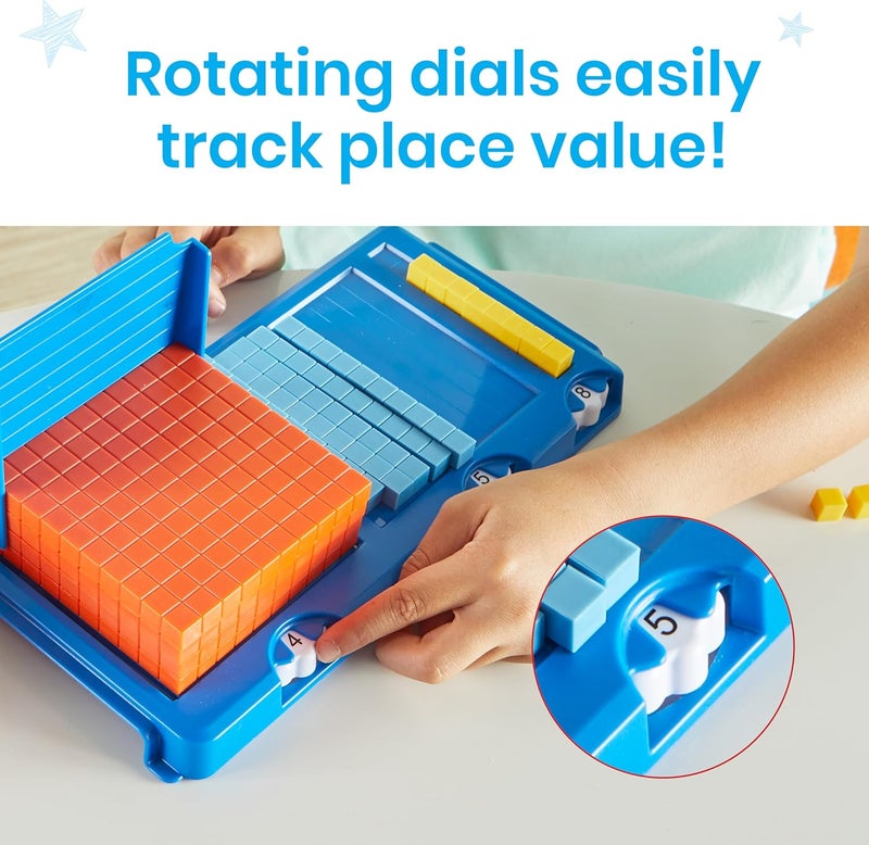 hand2mind hand2mind Place Value Frame with Base Ten Blocks Base 10 Blocks Educational Math Manipulatives Montessori Math Materials Counting Cubes for Kids Math Kindergarten Math Classroom Must Haves - Image 4