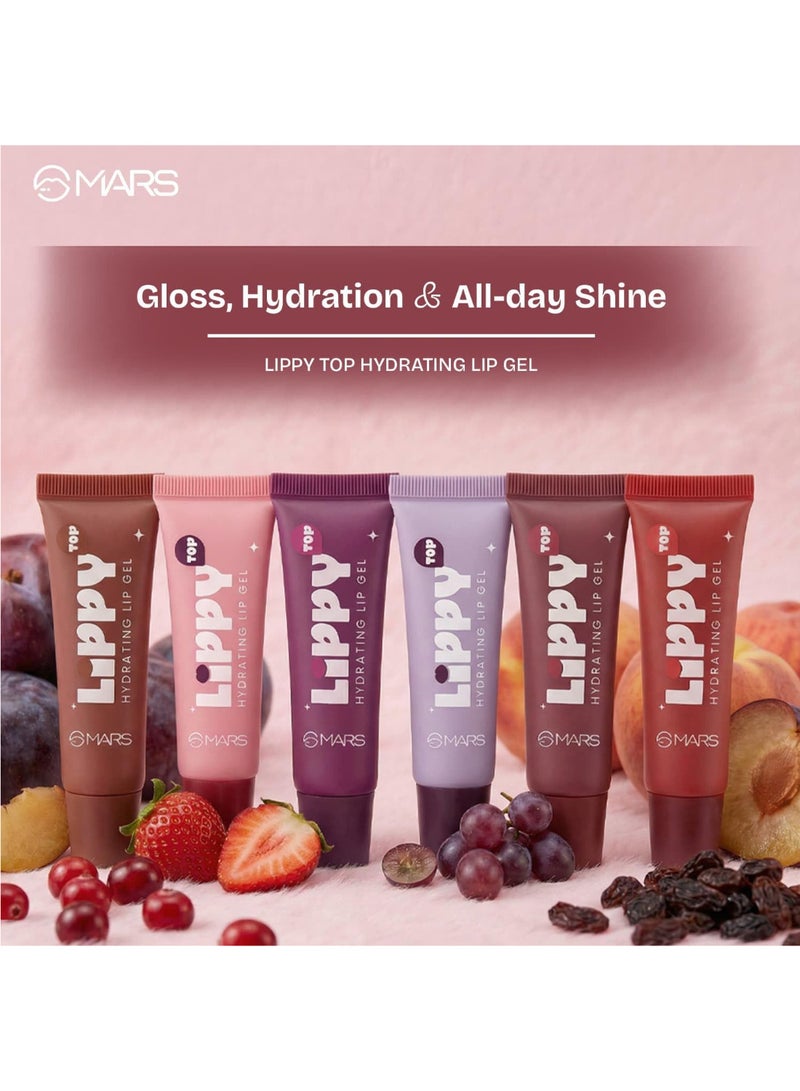 MARS COSMETICS Lippy Top Hydrating Lip Gel (10ml) (06-TOASTY RAISIN) | Nourished With Vitamin-E & Shea Butter | Long Lasting Hydration | Glossy Finish | Easy to Apply - Image 4