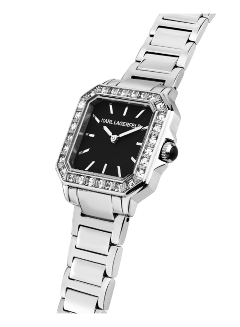 Karl Lagerfeld Women's 33X27.8MM Black, Matt Dial Stainless Steel Watch - R0553102502 - Image 5