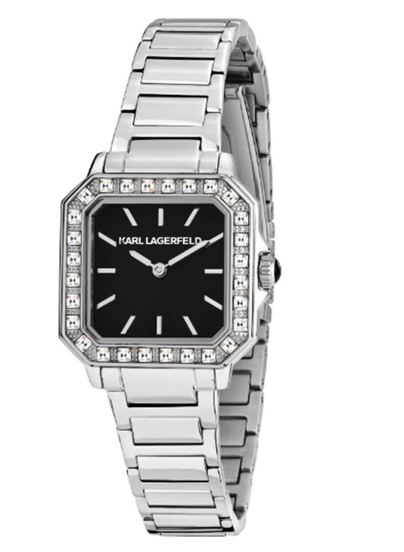 Karl Lagerfeld Women's 33X27.8MM Black, Matt Dial Stainless Steel Watch - R0553102502 - Image 1