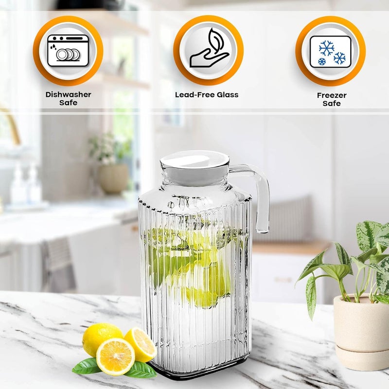 Keystone Fridge Pitcher - 1600 ml.Multipurpose Jug, Easy Pour Spout & Strong Handle, Transparent jug for Home, Office, Pitcher for Serve Water, Milk, Juice, Beverage, Lassi, Cocktail  - Image 4